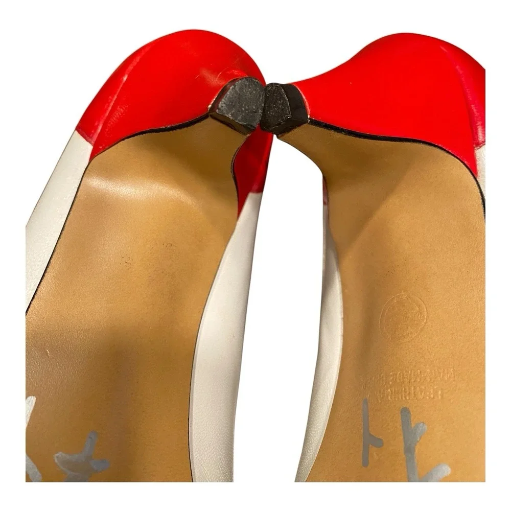 Vintage Naturalizer‎ Women's Heels Size 7.5 Red White Pump